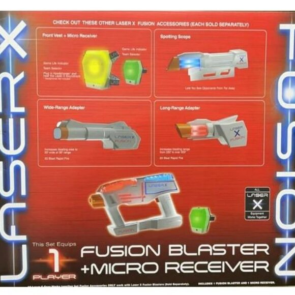 Laser X Fusion Blaster One 1 Player Blaster & Micro Receiver Laser Tag Game Kids - Picture 4 of 4
